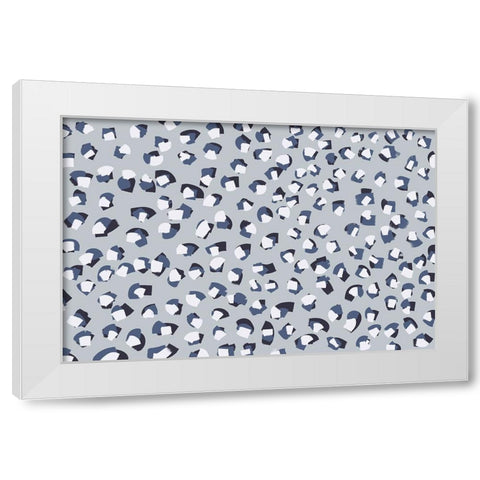 Moving Strokes Square White Modern Wood Framed Art Print by Treechild