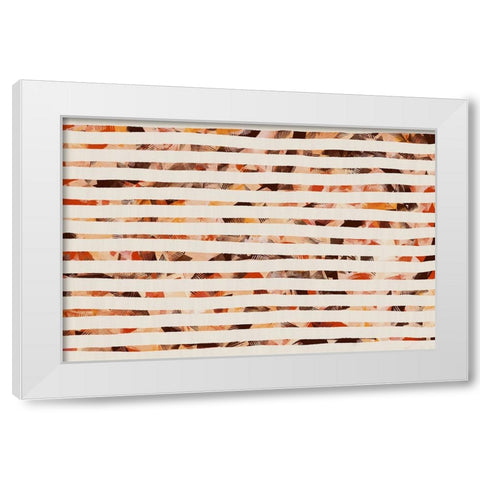 Stripes and Pattern White Modern Wood Framed Art Print by Treechild