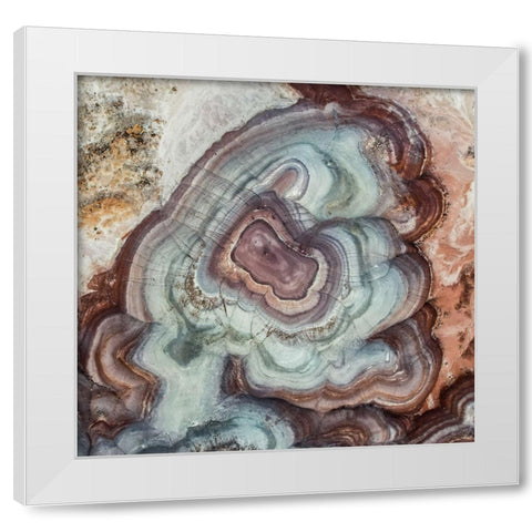 Blue bubble White Modern Wood Framed Art Print by Wang, Rui