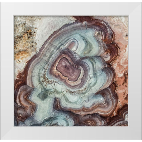 Blue bubble White Modern Wood Framed Art Print by Wang, Rui