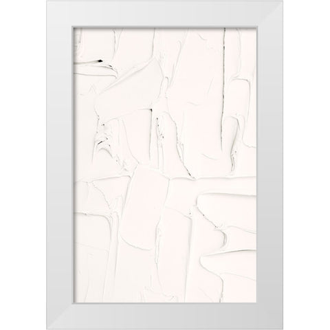Mud Texture 04 White Modern Wood Framed Art Print by Pictufy Studio III