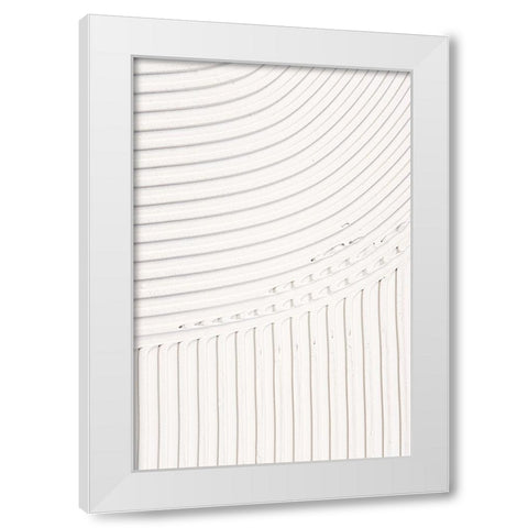 Mud Texture 05 White Modern Wood Framed Art Print by Pictufy Studio III