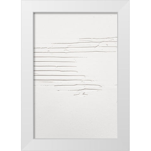 Mud Texture 09 White Modern Wood Framed Art Print by Pictufy Studio III