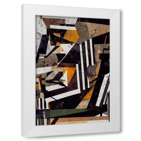 Collage No 1 White Modern Wood Framed Art Print by Treechild