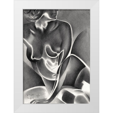 Solarised Roundism - 16-06-22 White Modern Wood Framed Art Print by Akkers, Corne