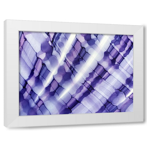 Purple Moon horizontal White Modern Wood Framed Art Print by Mann, Tara