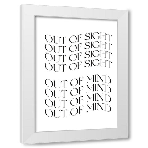 Out of sight - out of mind White Modern Wood Framed Art Print by Castillo, Valeria