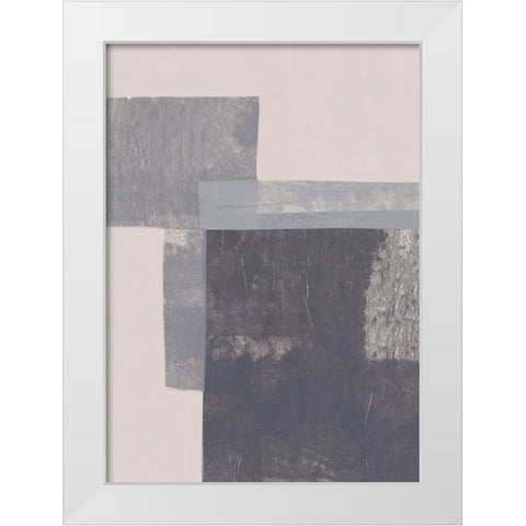Gray Blocks #2 White Modern Wood Framed Art Print by Galitsyna, Alisa