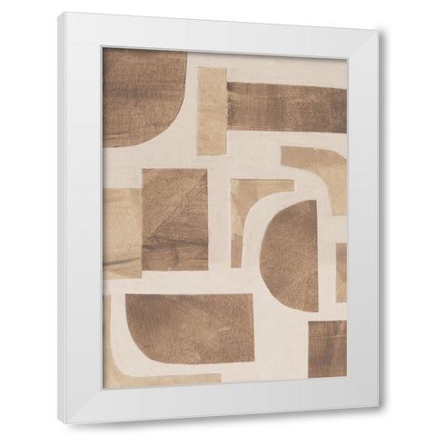 Puzzle #2 White Modern Wood Framed Art Print by Galitsyna, Alisa