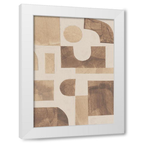 Puzzle #2 White Modern Wood Framed Art Print by Galitsyna, Alisa