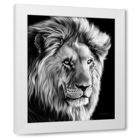 Leo II White Modern Wood Framed Art Print by Amihere, Lord