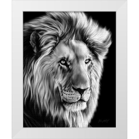 Leo II White Modern Wood Framed Art Print by Amihere, Lord