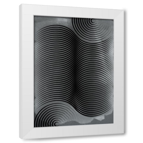 Last waves White Modern Wood Framed Art Print by Elmoudden, Omar