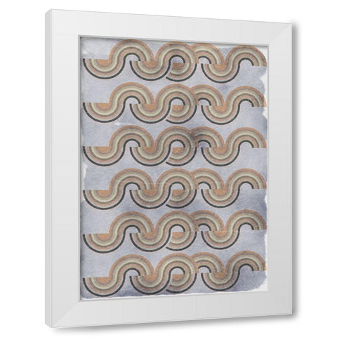 Psycho rainbow White Modern Wood Framed Art Print by Elmoudden, Omar