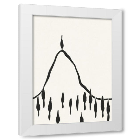 Minimal Line Landscape #2 White Modern Wood Framed Art Print by Galitsyna, Alisa