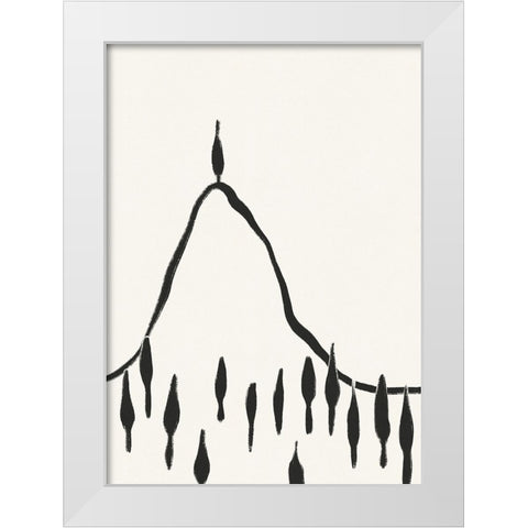 Minimal Line Landscape #2 White Modern Wood Framed Art Print by Galitsyna, Alisa