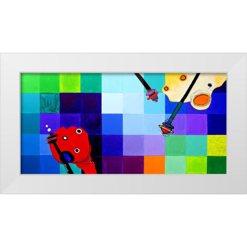 April White Modern Wood Framed Art Print by Belickiene, Julija