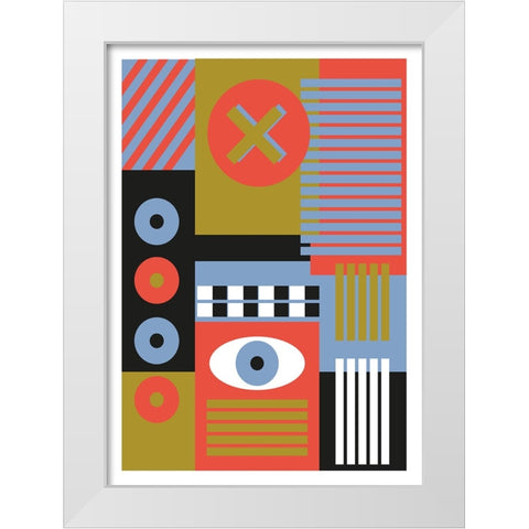 Stranger White Modern Wood Framed Art Print by Ortiz, Sergio