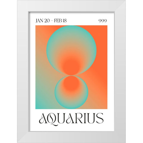 Aquarius White Modern Wood Framed Art Print by Castillo, Valeria