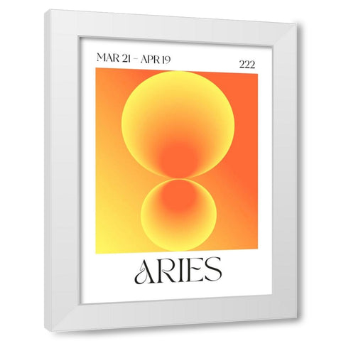 Aries White Modern Wood Framed Art Print by Castillo, Valeria