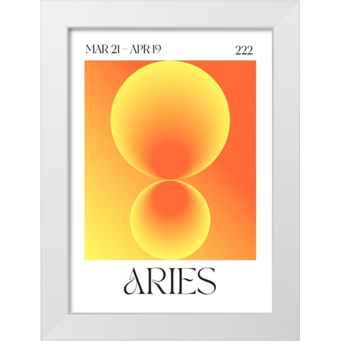 Aries White Modern Wood Framed Art Print by Castillo, Valeria