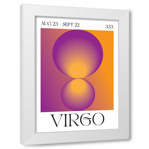 Virgo White Modern Wood Framed Art Print by Castillo, Valeria