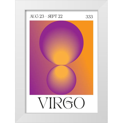 Virgo White Modern Wood Framed Art Print by Castillo, Valeria