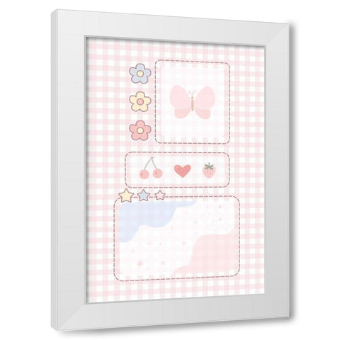 Pink Aesthetic White Modern Wood Framed Art Print by Thai, Xuan