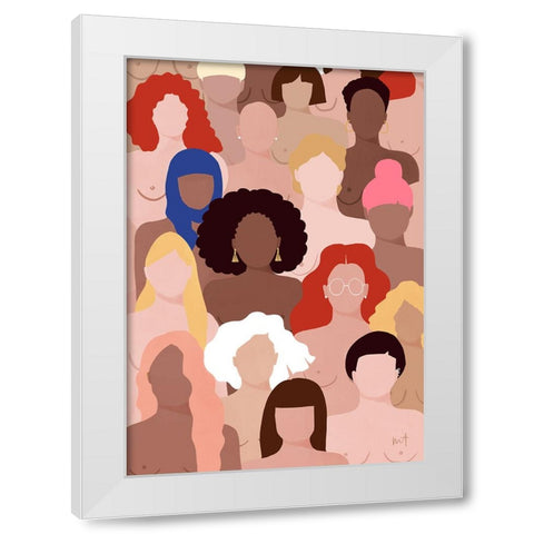 Who run the world White Modern Wood Framed Art Print by Tomljanovic, Maja