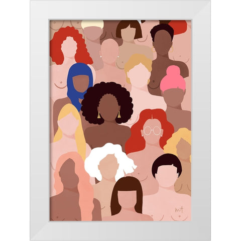 Who run the world White Modern Wood Framed Art Print by Tomljanovic, Maja