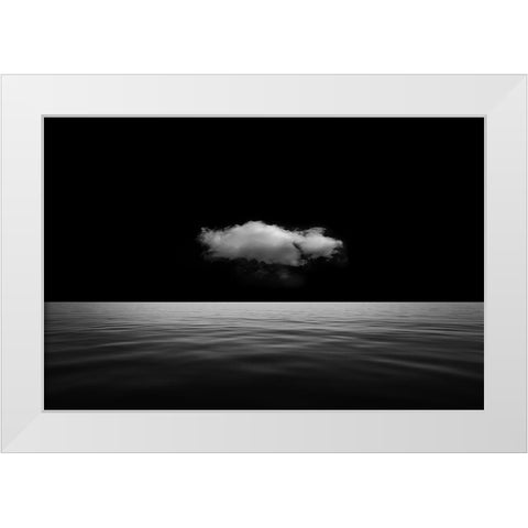 Lonely Cloud White Modern Wood Framed Art Print by Eisele, Stefan
