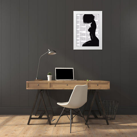 Whats in todays paper? White Modern Wood Framed Art Print by Harstedt, Tomas
