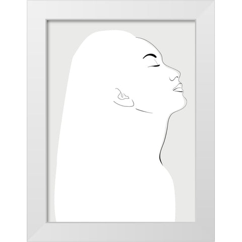 Orli portrait White Modern Wood Framed Art Print by Laiz Blursbyai, Rosana
