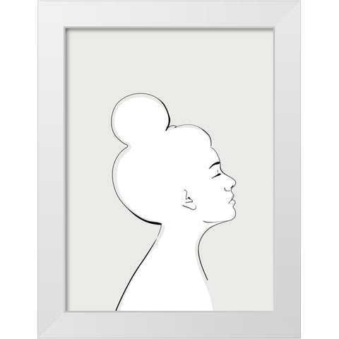 Sanyu portrait White Modern Wood Framed Art Print by Laiz Blursbyai, Rosana