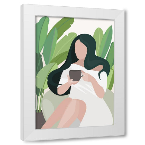Relax time White Modern Wood Framed Art Print by Laiz Blursbyai, Rosana