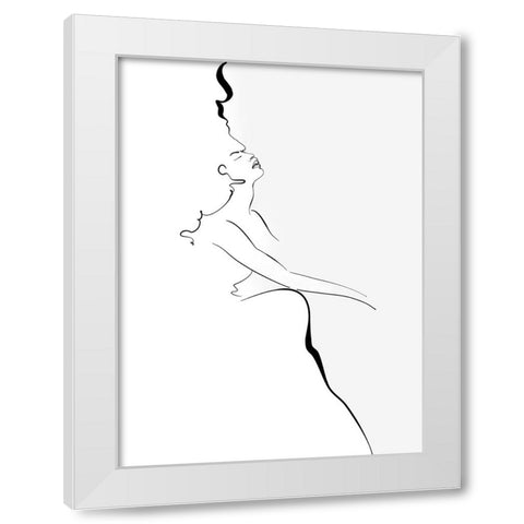 Silhouette White Modern Wood Framed Art Print by Laiz Blursbyai, Rosana