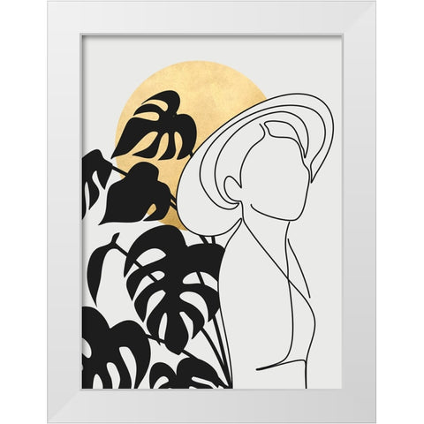 Lanie in the sun White Modern Wood Framed Art Print by Laiz Blursbyai, Rosana