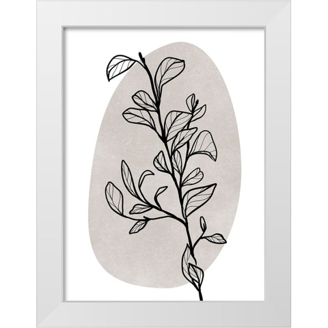 Garran I White Modern Wood Framed Art Print by Laiz Blursbyai, Rosana