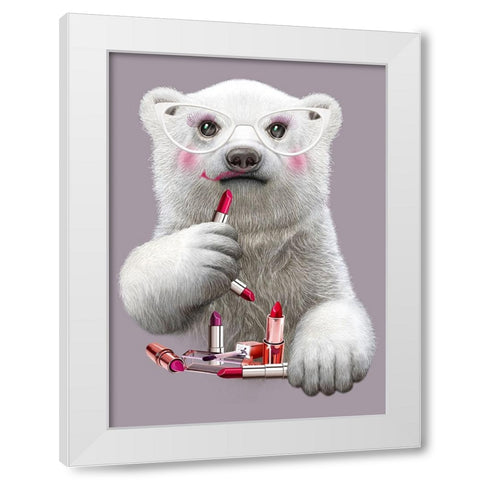 Lipstick Paula White Modern Wood Framed Art Print by Lawless, Adam