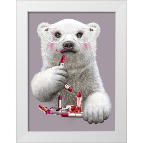 Lipstick Paula White Modern Wood Framed Art Print by Lawless, Adam