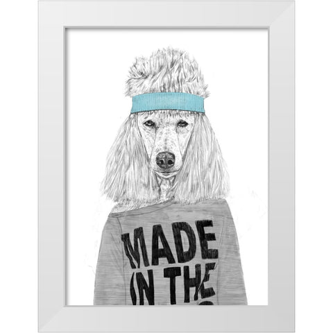 80s Bitch White Modern Wood Framed Art Print by Solti, Balazs