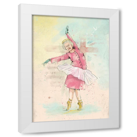 Dancing Queen White Modern Wood Framed Art Print by Solti, Balazs