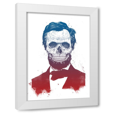 Dead Lincoln White Modern Wood Framed Art Print by Solti, Balazs