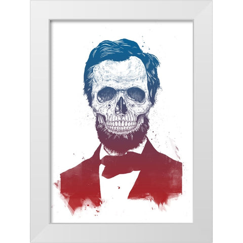 Dead Lincoln White Modern Wood Framed Art Print by Solti, Balazs