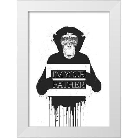 Im your father II White Modern Wood Framed Art Print by Solti, Balazs