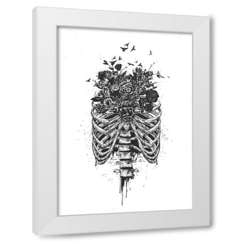 New life White Modern Wood Framed Art Print by Solti, Balazs