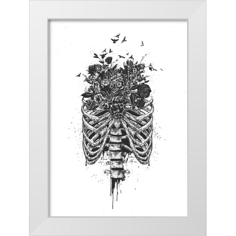 New life White Modern Wood Framed Art Print by Solti, Balazs