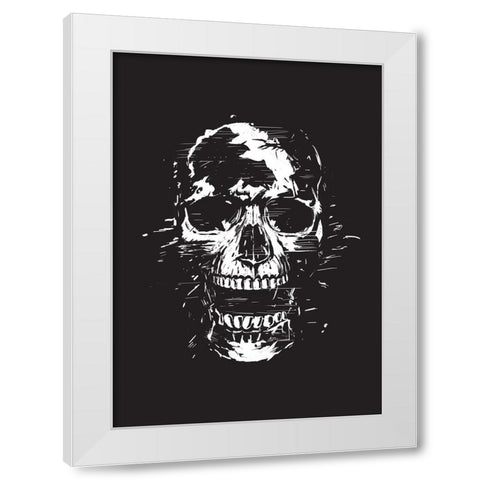 Scream (bw) White Modern Wood Framed Art Print by Solti, Balazs
