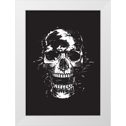 Scream (bw) White Modern Wood Framed Art Print by Solti, Balazs