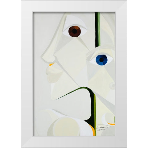 White Orchid White Modern Wood Framed Art Print by Florea, Simona